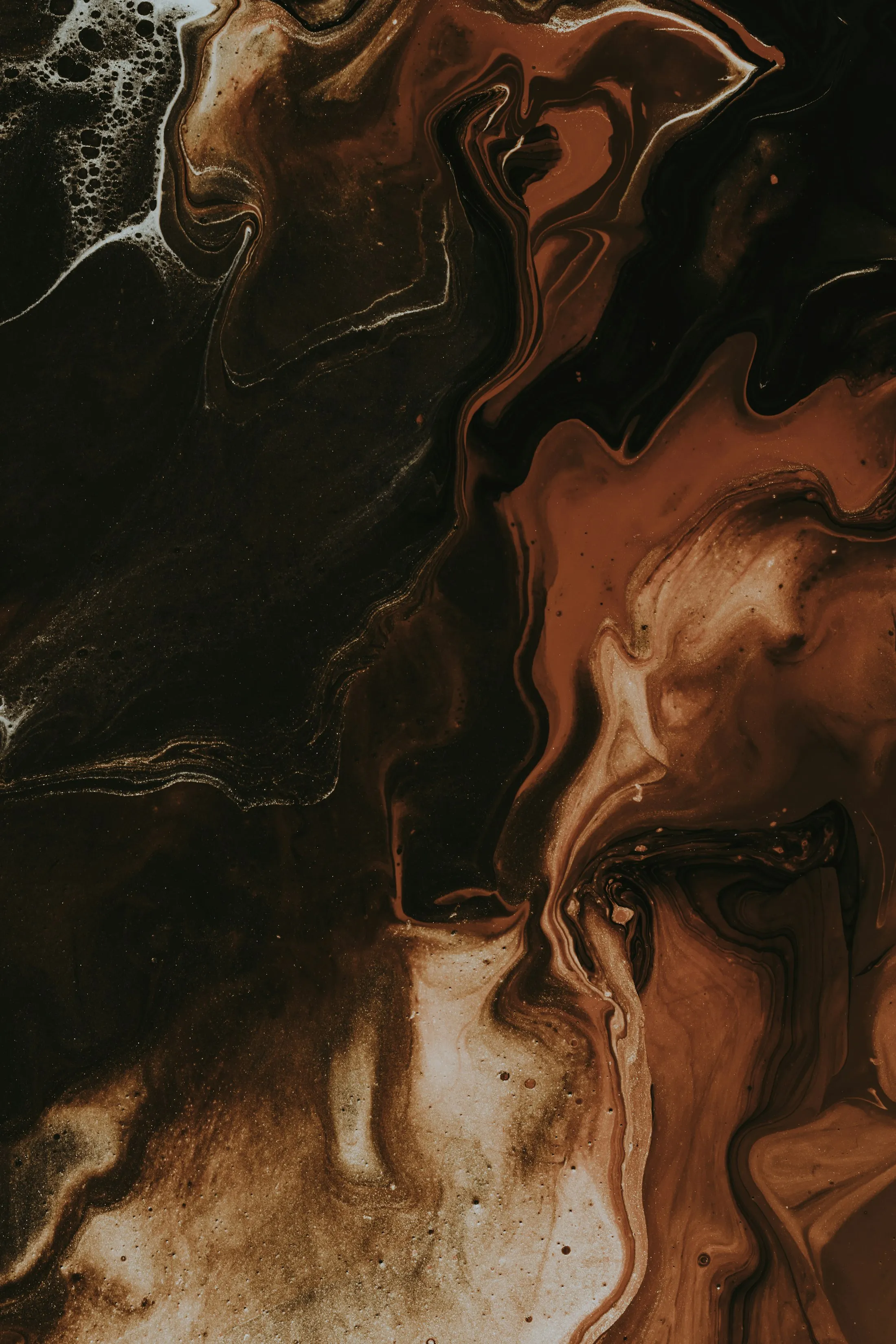 Black metallic epoxy with fine white veins