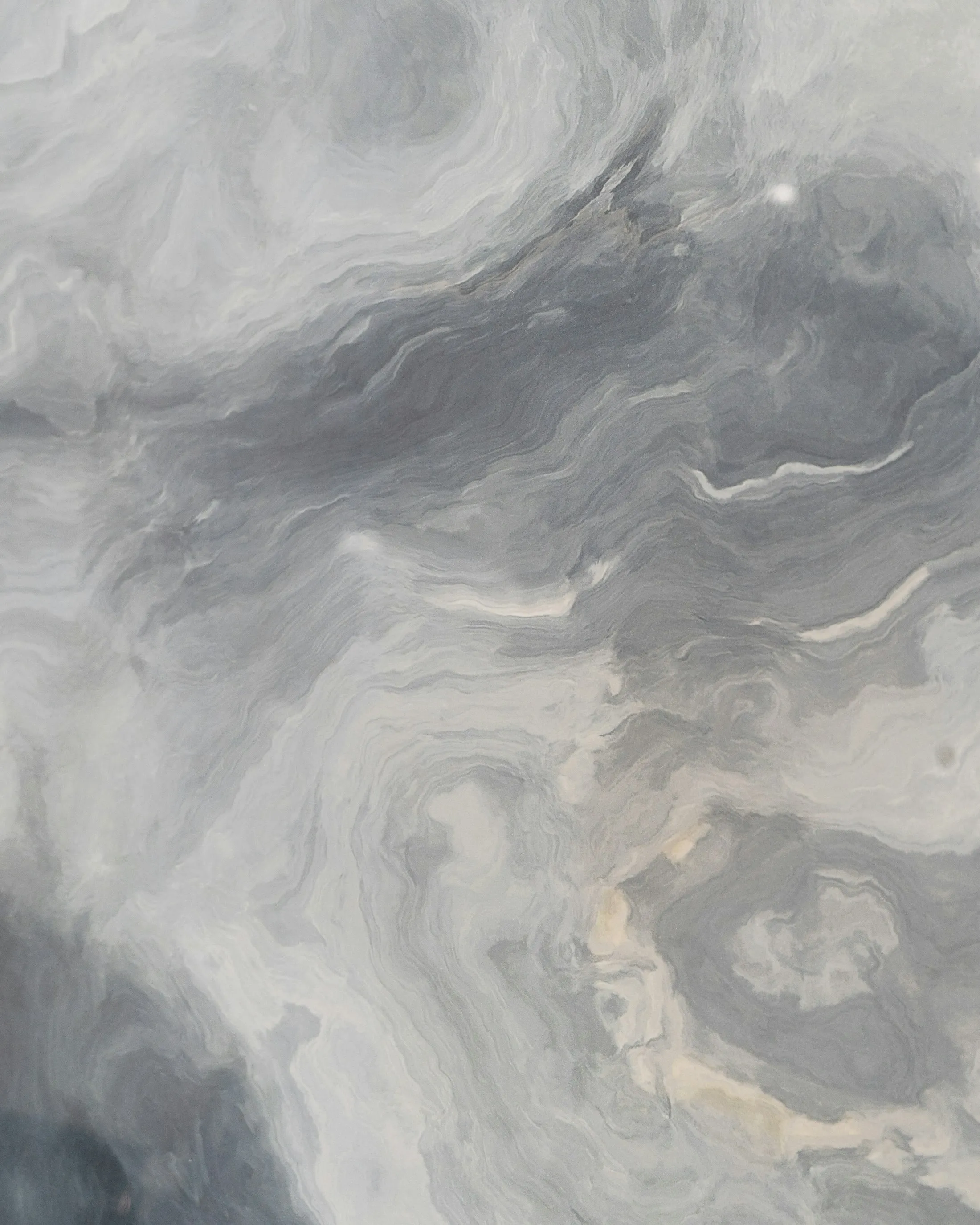 Grey and white metallic swirl finish